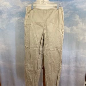 Talbots Vintage 90s Tan Side Zip Pants Size 6P
